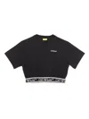 Off-white Bookish Logo Band Cropped Top In Black