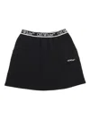Off-white Bookish Logoband Sweatskirt Black - Whit In Black