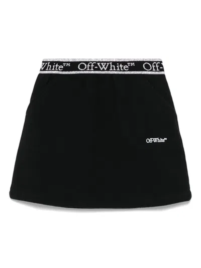 OFF-WHITE BOOKISH LOGOBAND SWEATSKIRT,OGCK001C99FLE003 1001 BLACK WHITE