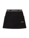Off-white Bookish Logoband Sweatskirt Black - Whit In Black White