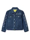 Off-white Blue Bookish Patch Denim Jacket In 蓝色