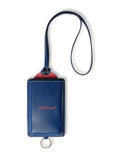 Off-white Bookish Phone Card Holder In 蓝色