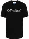 Off-white Bookish Printed Logo Cotton T-shirt In Black