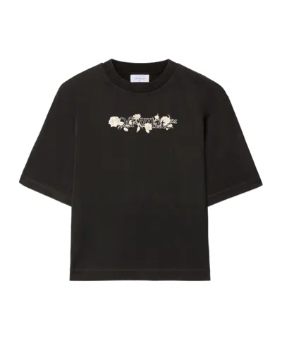 Off-white Bookish Roses T-shirt In Black