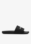 Off-white Bookish Open Toe Slip-on Slides In Black