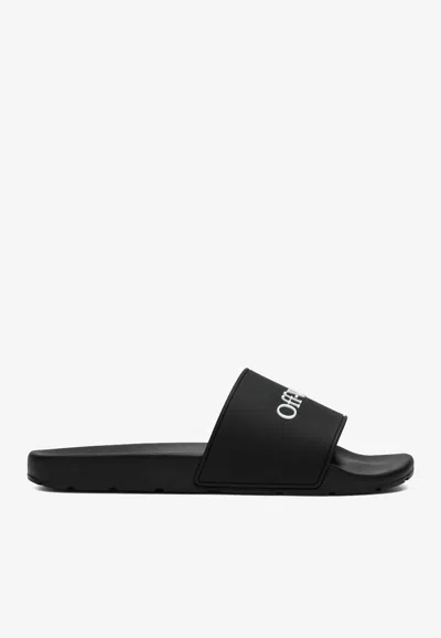 OFF-WHITE BOOKISH RUBBER SLIDES