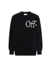 Off-white Bookish Shared Knit Crewneck In Black