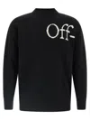 Off-white Bookish Shared Knit Crewneck In Black