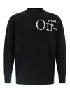Off-white Cozy Knit Sweater Long Sleeves In Black