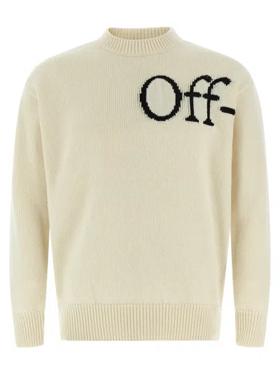 OFF-WHITE BOOKISH SHARED KNIT SWEATER