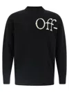 Off-white Cozy Knit Sweater Long Sleeves In Multi