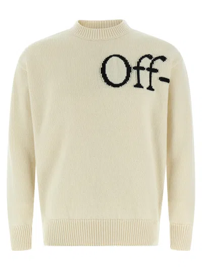 OFF-WHITE BOOKISH SHARED KNIT SWEATERS AND CARDIGANS WHITE/BLACK