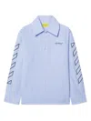 Off-white Diagonal Bookish Shirt In Blau