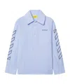 Off-white Diagonal Bookish Shirt In Blue