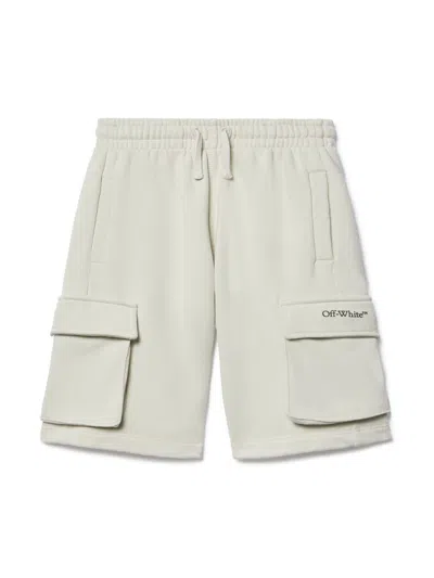 Off-white Kids' Bookish Shorts In Grey