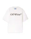 Off-white Oversized White T-shirt With Contrasting Logo Print In Cotton Man In Black/white