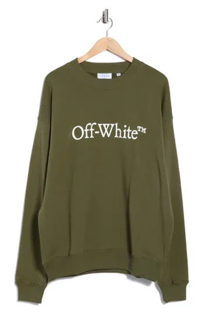 Off-white Bookish Skate Graphic Sweatshirt In Green