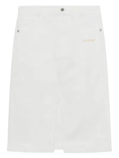 Off-white Bookish Skirt In 白色