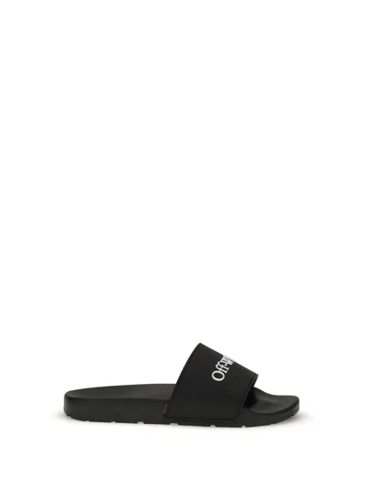 Off-white Bookish Sliders In Black