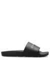 Off-white Bookish Logo-print Slides In Black