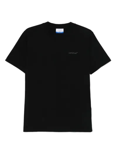 Off-white `bookish` Slim Short Sleeve T-shirt In Black