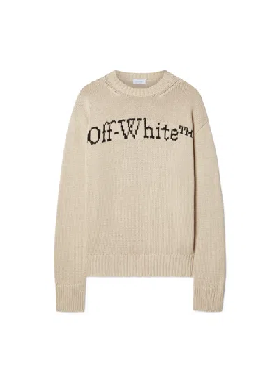 Off-white Bookish Sweater In Nude