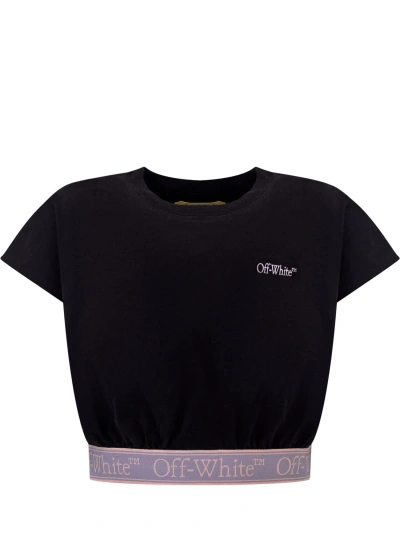 Off-white Kids' Bookish Top In Black Lilac