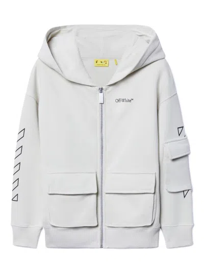 OFF-WHITE BOOKISH ZIP-UP HOODIE