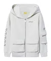 Off-white Bookish Zip-up Hoodie In White