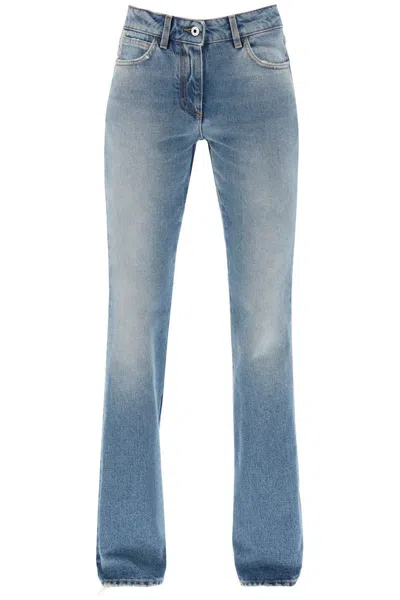 Off-white Bootcut Jeans In Light Blue