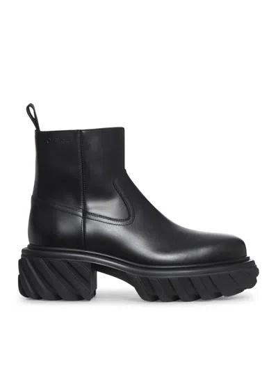 Off-white Boots Ankle Shoes In Black