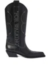 Off-white Black Frame Texan Tall Boots In Black-wh