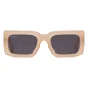 Off-white Boston Dark Grey Rectangular Unisex Sunglasses Oeri073 1707 54 In Neutral