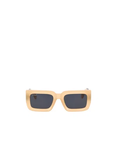 Off-white Boston Logo-plaque Sunglasses In Nude