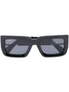 Off-white Boston Logo-plaque Sunglasses In Schwarz