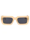 Off-white Boston Rectangular Frame Sunglasses In 1707 Sand Dark Grey