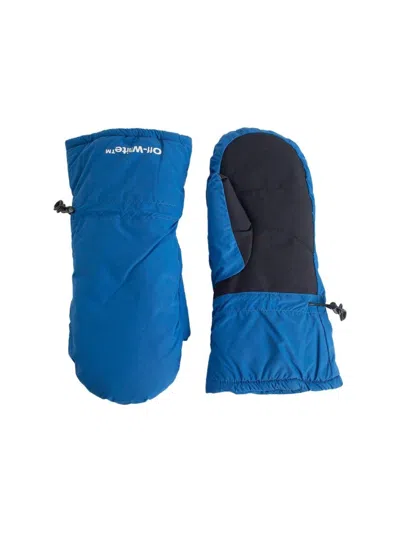 Off-white Bounce Logo Ski Mittens Gloves In Blue