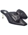 Off-white Allen Padded-bow Leather High-heel Mules In Black