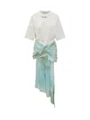 Off-white Off White™ Overlapping White/multicolour Dress In White