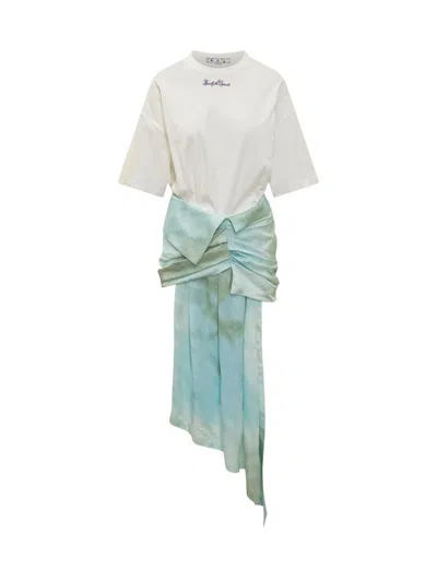 OFF-WHITE OFF-WHITE BOW TIE-DYE DRESS
