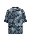 Off-white Multicolor Viscose Pattern Shirt In Blue