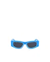 Off-white Logo-print Sunglasses In Blue