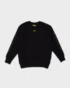 Off-white Printed Cotton Sweatshirt In Black/lime