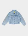 Off-white Diagonal Bookish Denim Jacket In Light Blue Y