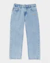 Off-white Diagonal Bookish Jeans In Light Blue Yel