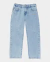 Off-white Diagonal Bookish Jeans In Light Blue Yel