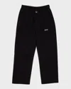 Off-white Off Stamp Clear Worker Pant Black Whit In Black/white