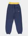 Off-white Boy's Off Stamp Two-tone Sweatpants In Navy Blue Ye