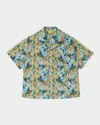 Off-white Boy's Watercolor-print Short-sleeve Shirt In Multicolor