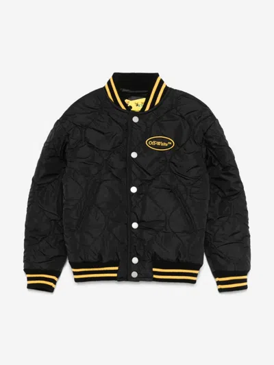 OFF-WHITE OFF-WHITE BOYS ARROW SKETCH VARSITY JACKET